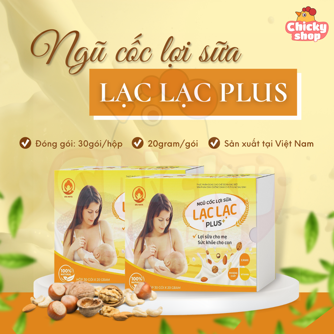 Ngũ cốc lợi sữa Lạc Lạc (2 hộp 60 gói)