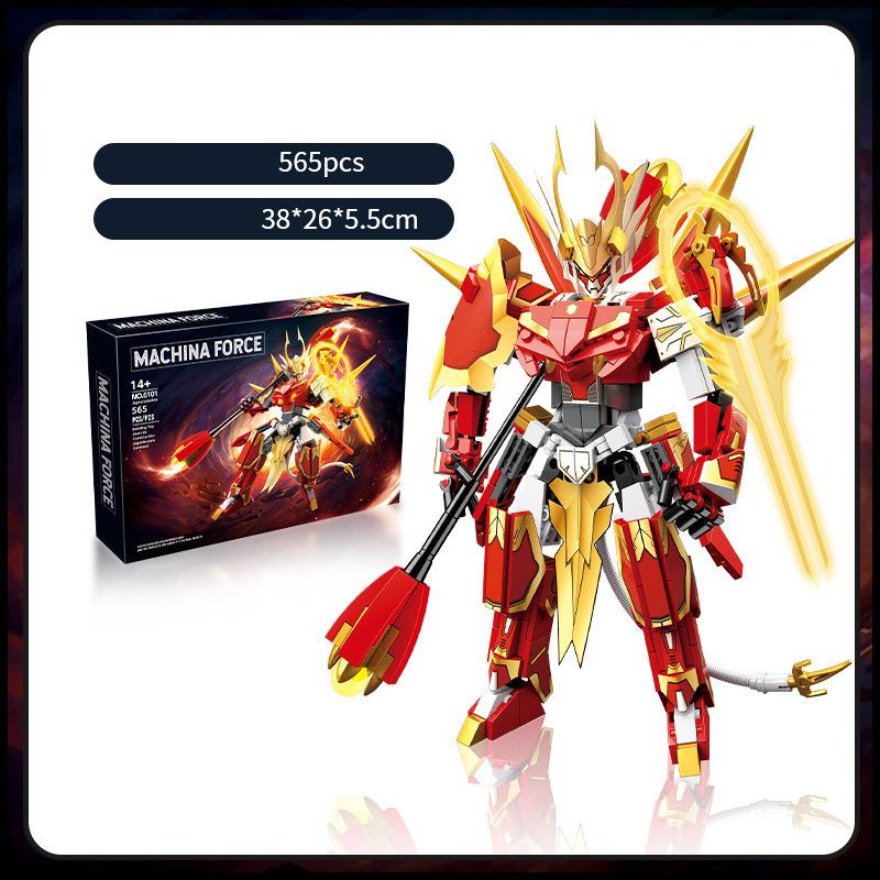 Đồ chơi Lắp ráp Ngộ không lửa, 6101 Monkey King-Zero Flame, Xếp hình thông minh, Mô hình người máy