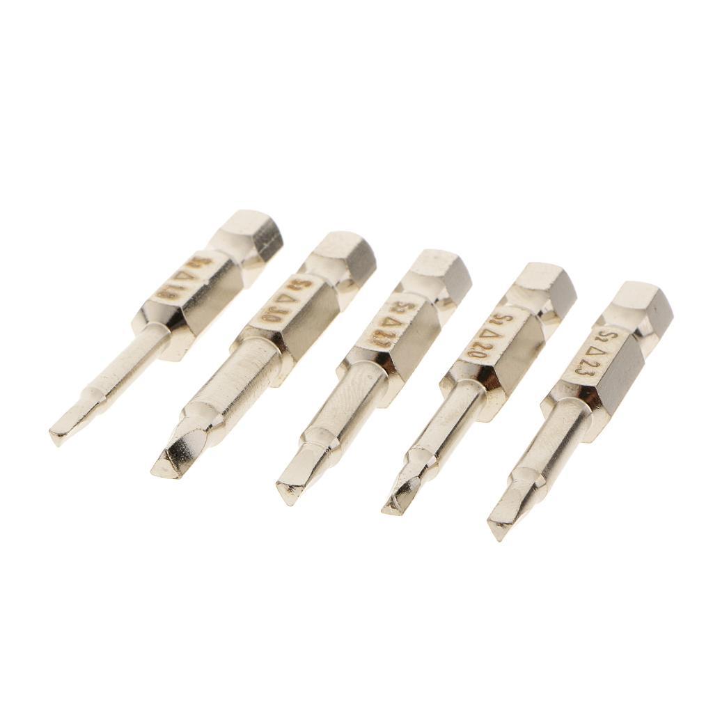 Magnetic Triangle Head Screwdriver Bits Tip Set S2 Steel 1/4'' Hex Shank Pack of 5