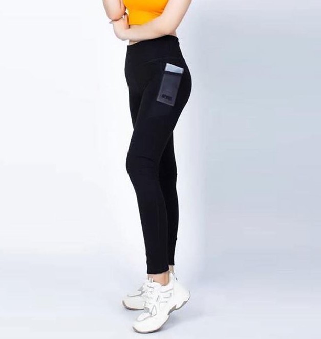 Quần legging dài tập thể thao nữ phối túi lưới