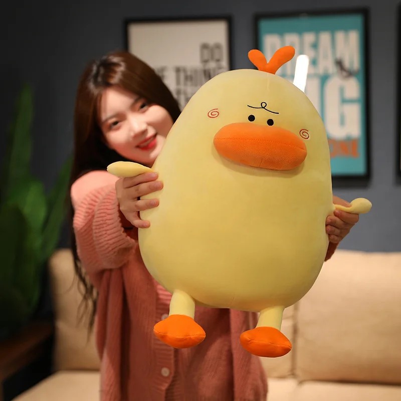 Gấu bông con gà ngố, vịt ngố siêu đáng yêu siêu cute (16cm---&gt;45cm) vải miniso 4 chiều mềm mịn êm ái cao cấp, hàng xịn loại 1