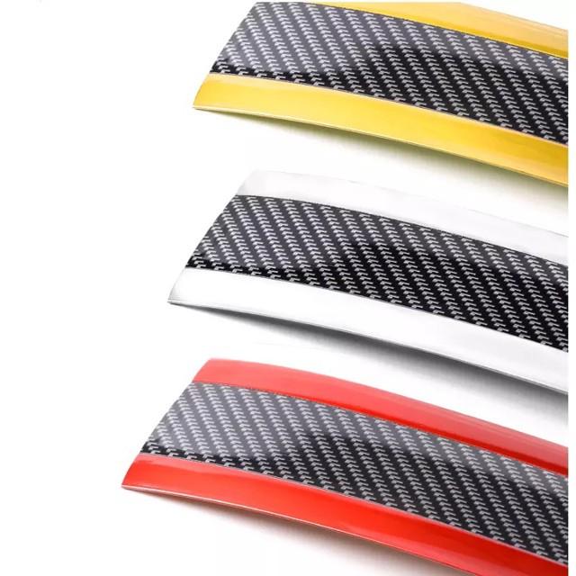 Combo 2 mét Miếng dán 3D carbon trang trí loại tốt sẵn keo 3M bóc dính dán viền xe, nẹp bước chân cửa cao cấp hàng dày