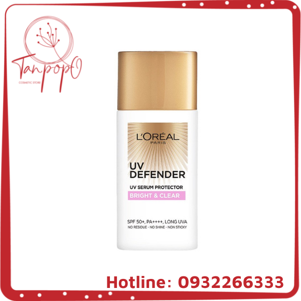 Kem chống nắng L'oréal Paris UV Defender Bright &amp; Clear nâng tông giảm thâm 50ml