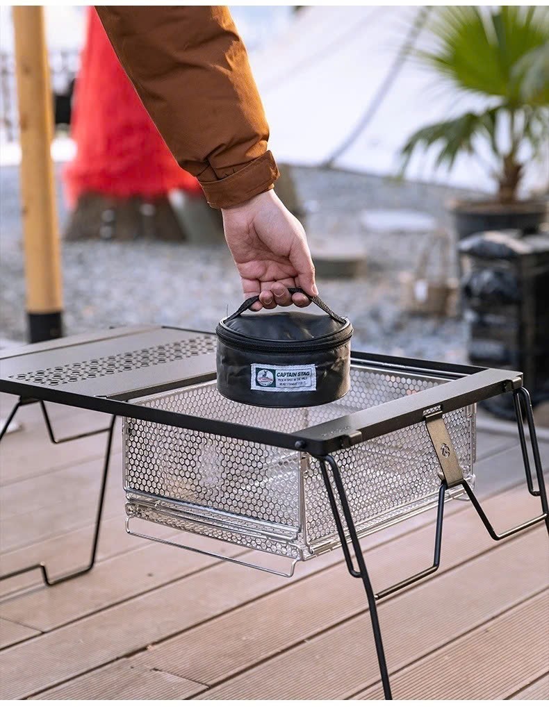 Giỏ lưới đa năng xếp gọn kết hợp với bàn IGT Campingmoon CK-24BF CK24BF