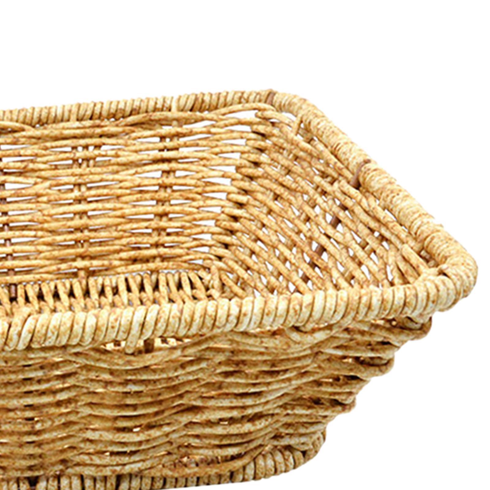 Woven Fruit Basket Kitchen Fruit Bowl, Food Serving Holder Farmhouse Decor Multifunctional Food Vegetables Serving Basket for Vegetables, Camping