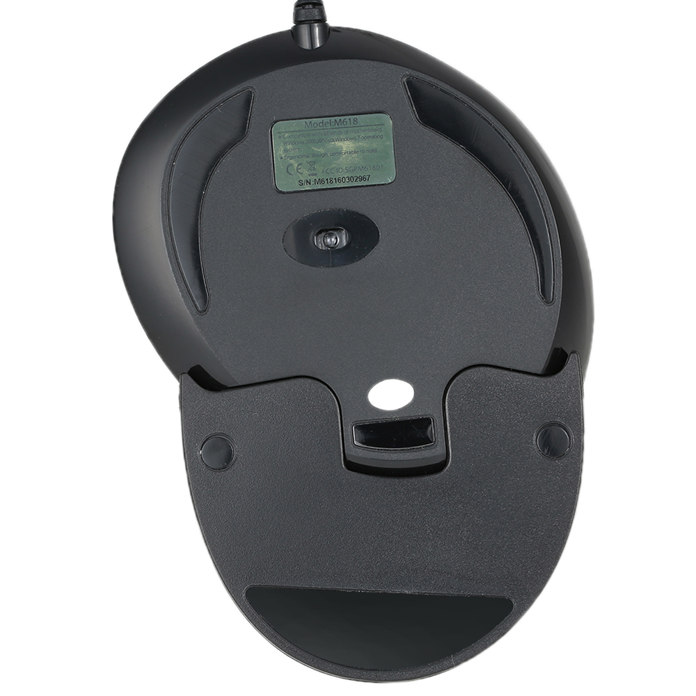 Chuột quang dọc Delux USB có dây Ergonomic có thể điều chỉnh 1600 DPI Các nút 5D với phần tựa tay có thể tháo rời