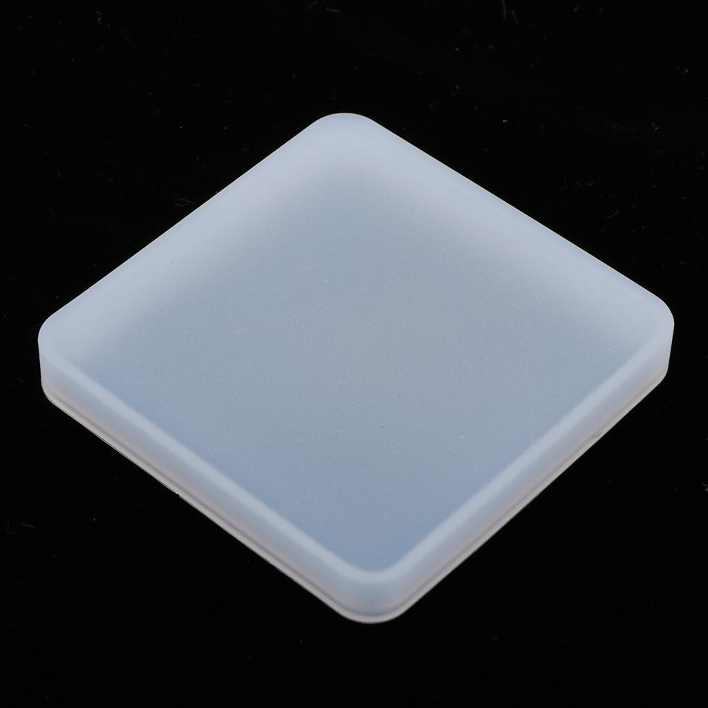 4x  Square Resin Mould For DIY Coaster Display Pad 8cm