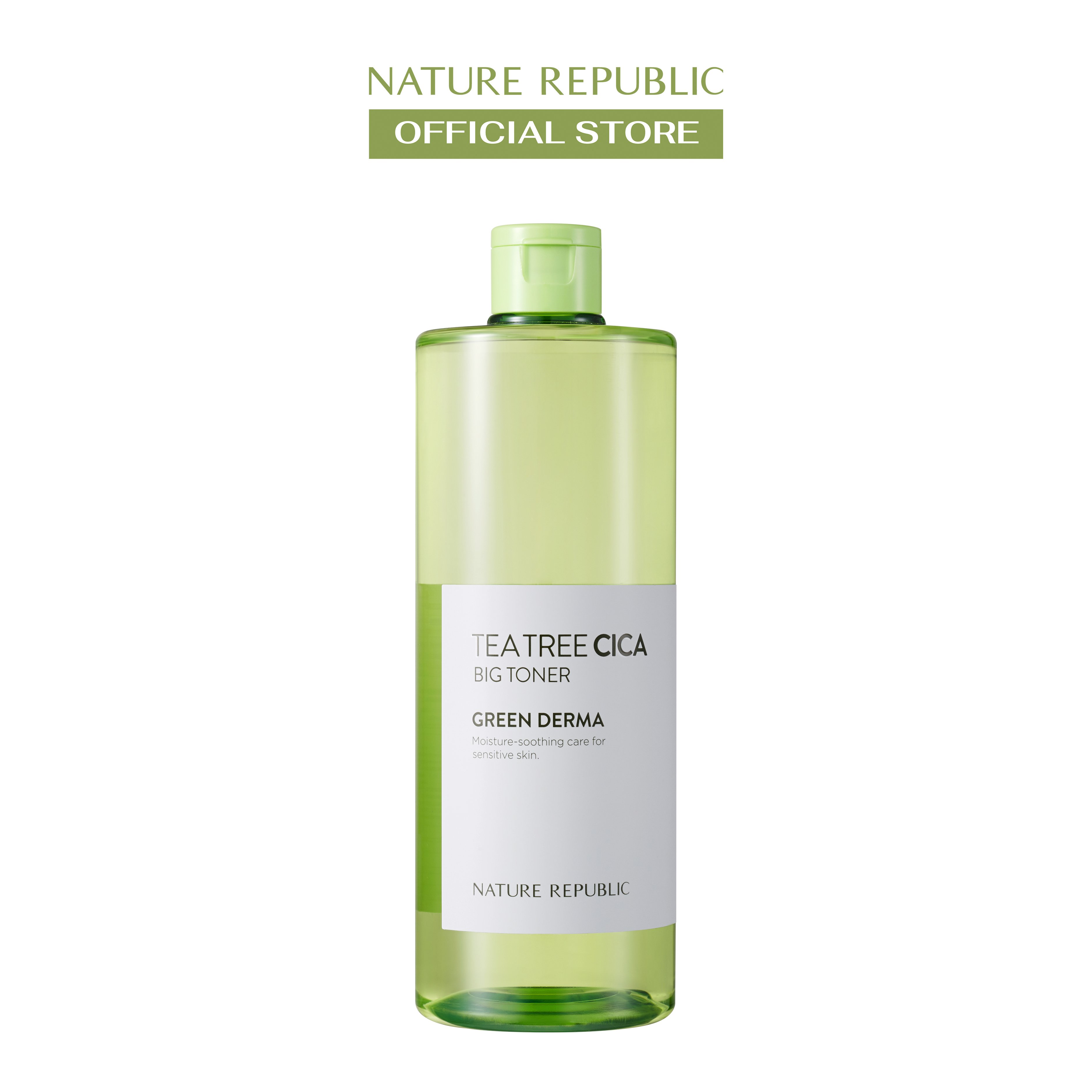 Nature Republic Nước hoa hồng Green Derma Tea Tree Cica Toner 500ml