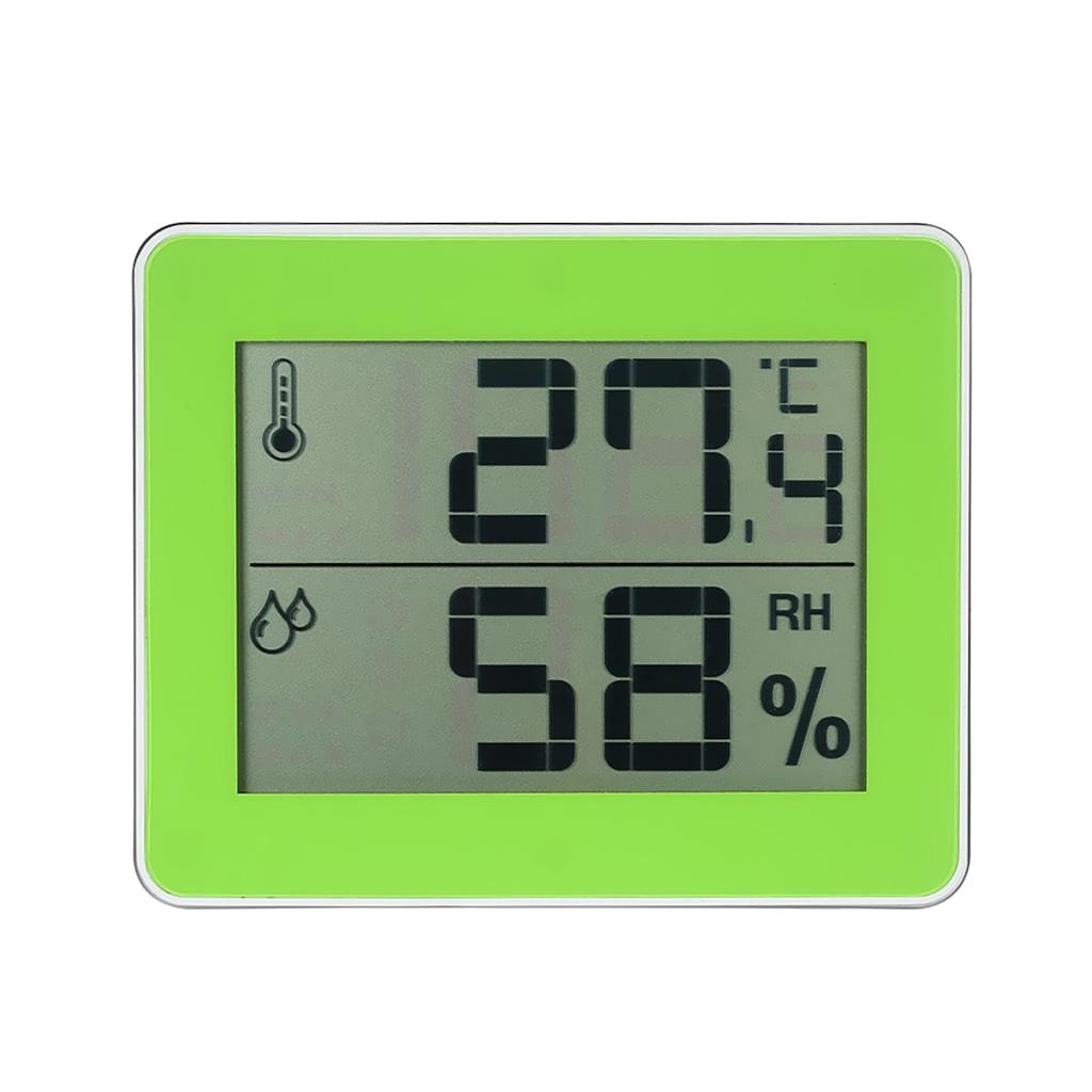 Digital Indoor Thermometer Hygrometer Temperature Measurement Tester Green