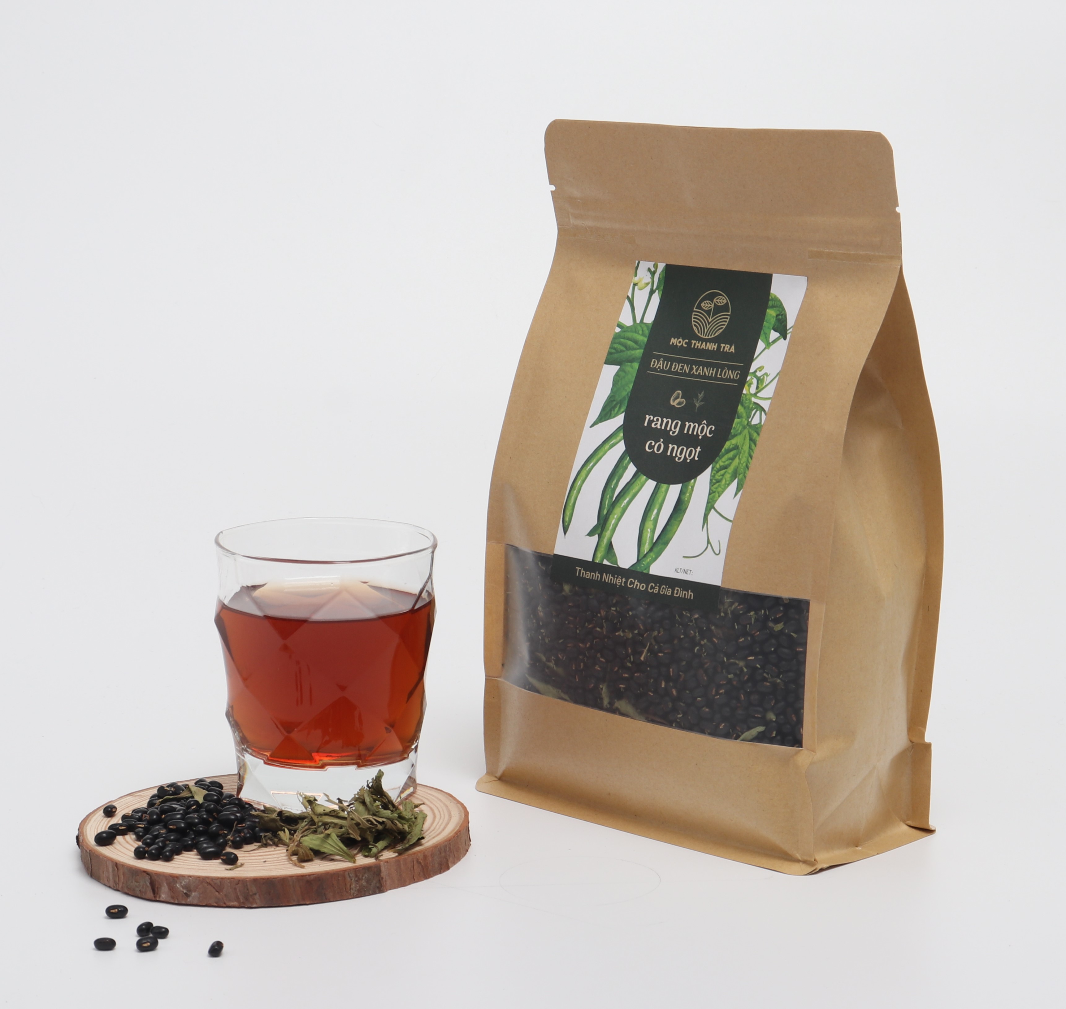 Đậu Đen Xanh Lòng Rang Mộc_Cỏ Ngọt 1kg Hạt Rời