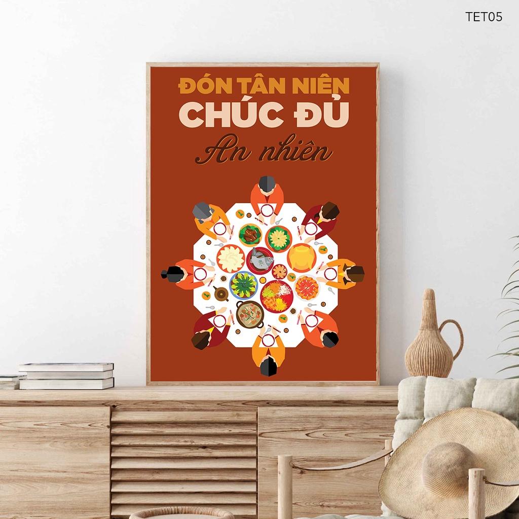 Tranh canvas trang trí Tết