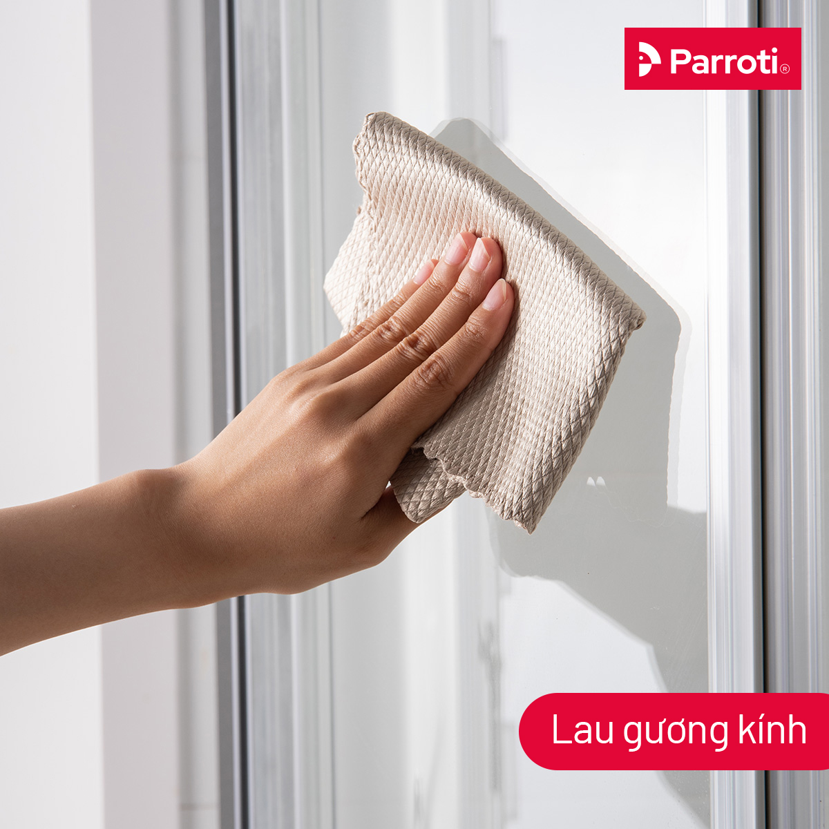Combo 5 khăn lau đa năng siêu thấm hút, khăn size lớn khăn lau kính, ô tô, mặt bàn, bếp Parroti Fiber FB01