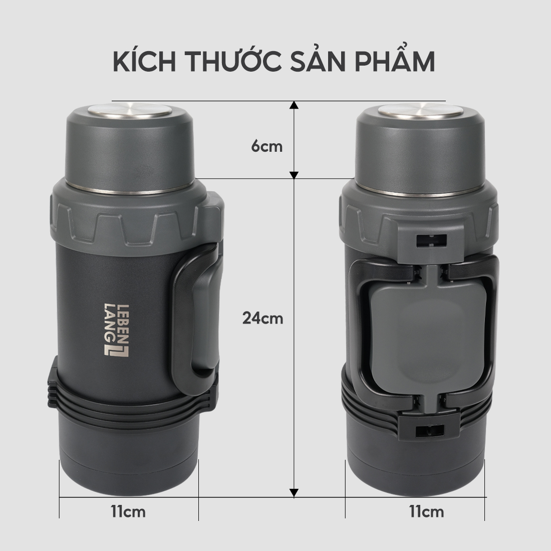 Phích nước giữ nhiệt Lebenlang LBL3030, bình giữ nhiệt dung tích 1600ml - hàng chính hãng