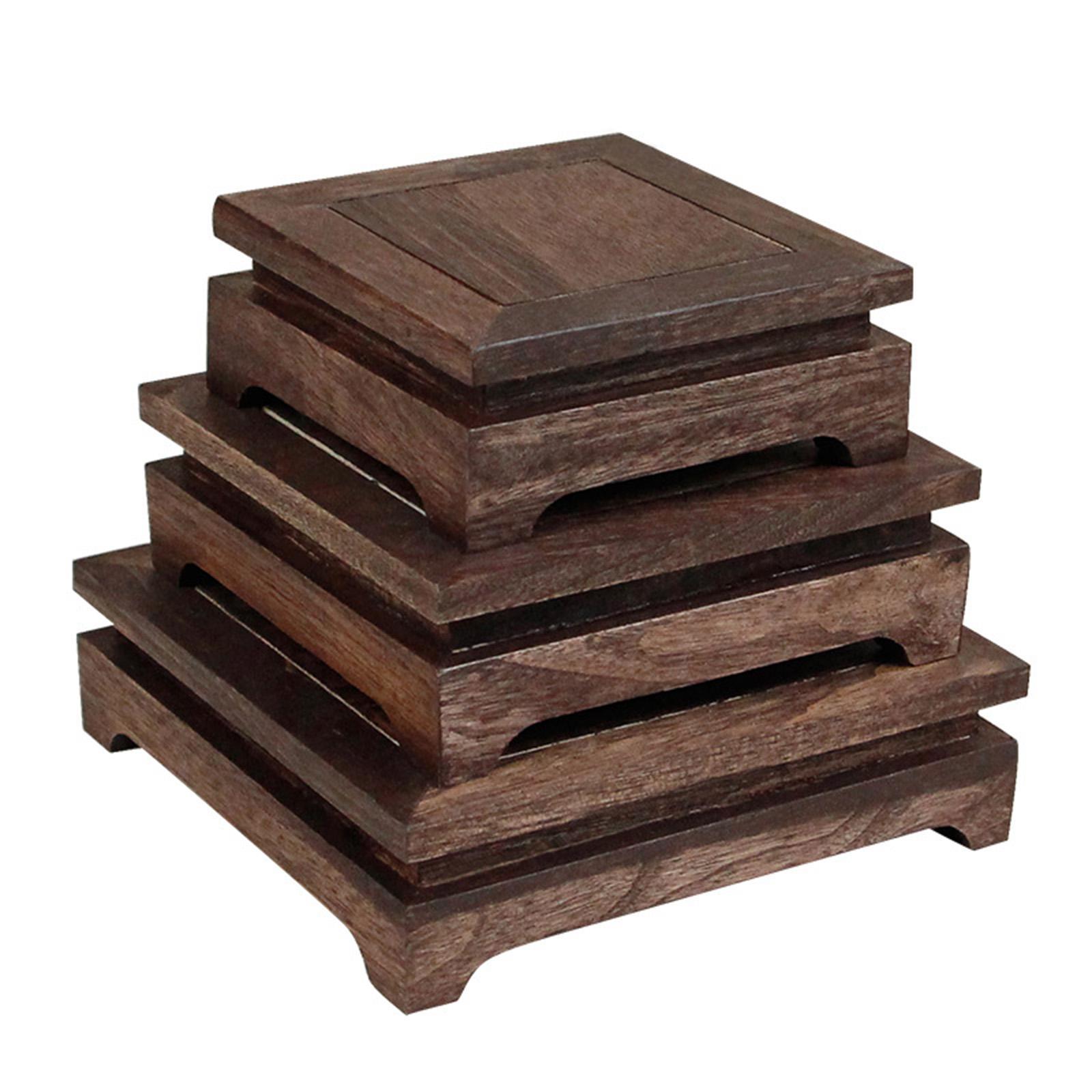 Wooden Display Stand Rectangular Base for Collectibles Craft Base Sculpture Keepsake Display Base Figurine Stone Square Decor Wood Base