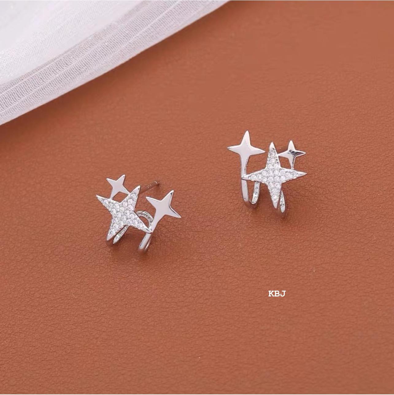 Bông tai bạc thời trang chất liệu bạc MS066