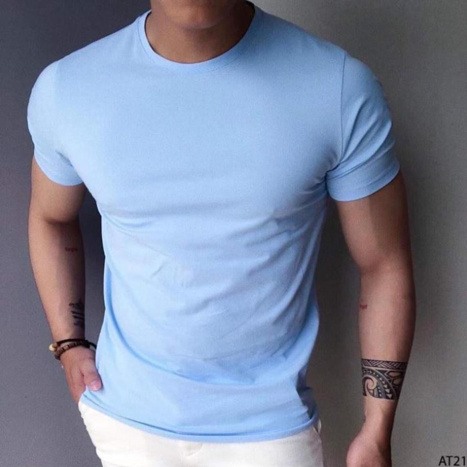 Áo Thun nam LUZADO, áo thuncộc tay cao cấp, áo phông nam đẹp ngắn tay cổ tròn Slimfit,co dãn 4 chiều, thấm hút mồ hôi