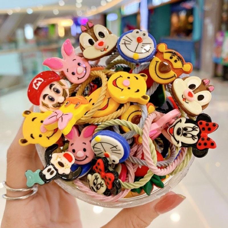 Hộp 30 Thun Cột Tóc Trái Cây, Doremon