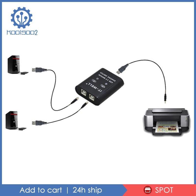 USB Manual Sharing Switch, 2 Ports HUB KVM Swtiches For PC Scanner Printer