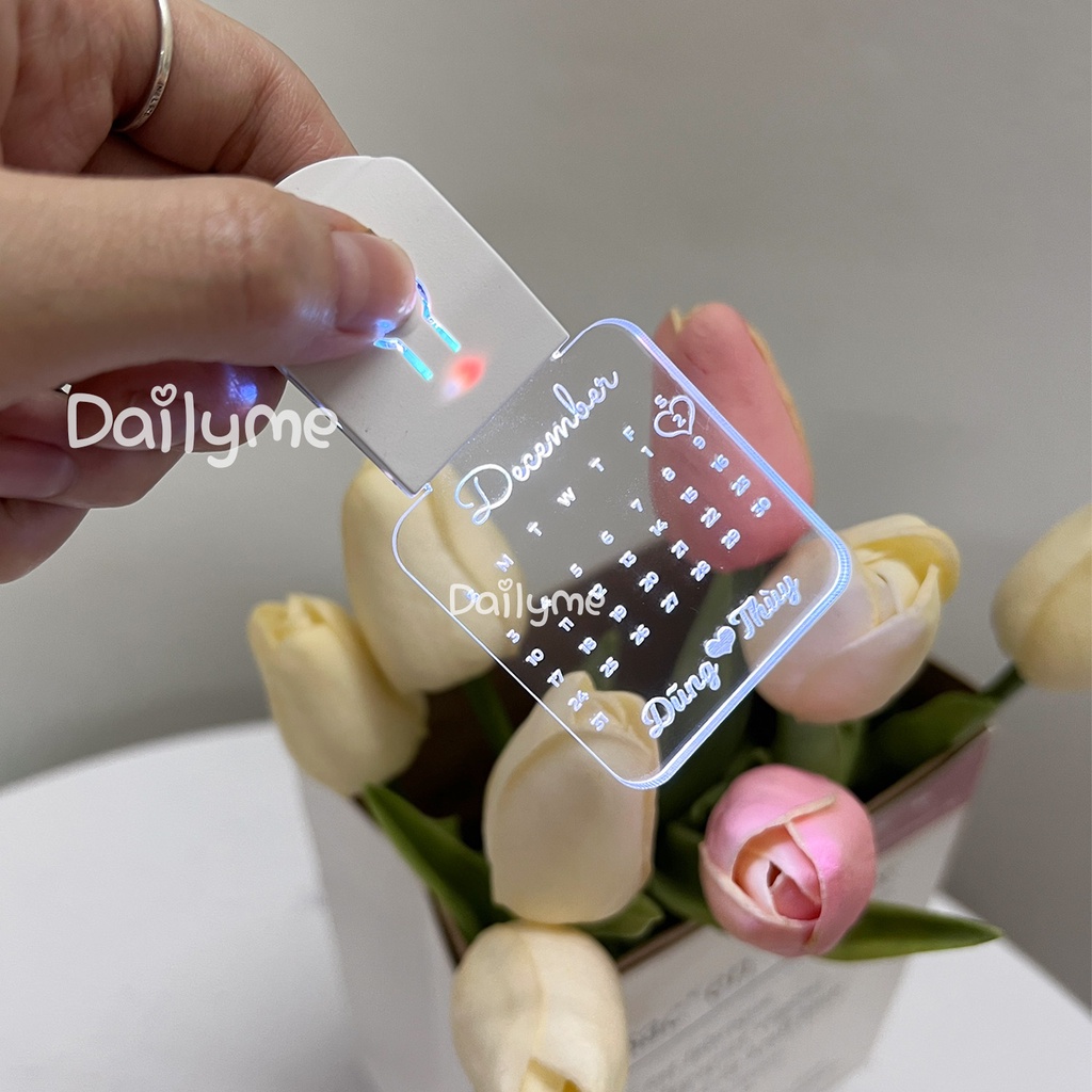 Móc khoá có đèn led - Khắc ảnh và chữ, thông tin cá nhân hoá theo yêu cầu