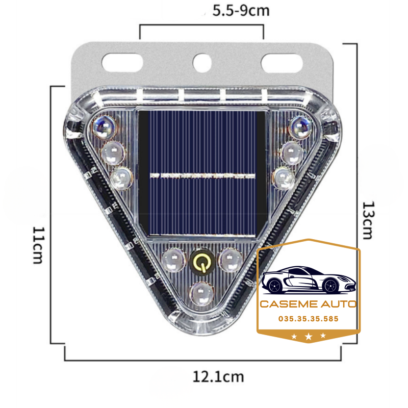 Đèn Hậu Cảnh Báo Năng Lượng Mặt Trời Cho Ô Tô, Xe Tải – Đèn LED Tam Giác Nhiều Màu, An Toàn Khi Lái Xe Ban Đêm - Hàng Nhập Khẩu