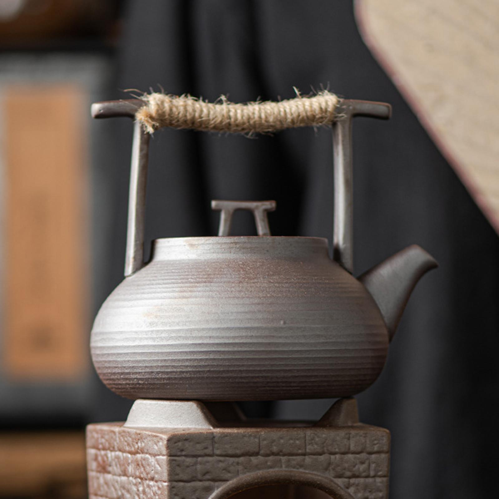 Ceramic Tea Kettle Handmade Teapot Warmer Teapot for Office Kitchen Picnic