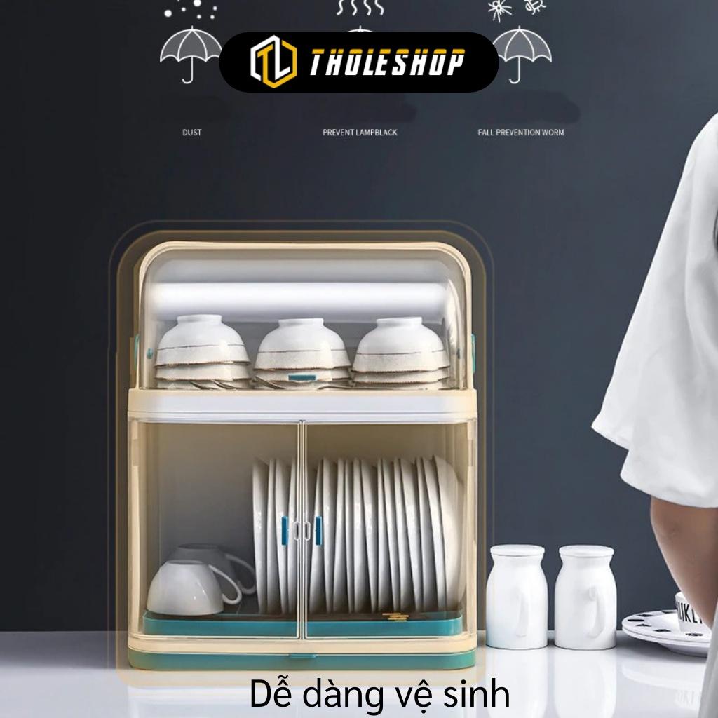 Kệ nhựa để chén dĩa-Tủ nhựa đựng chén dĩa mini 45x38x25cm-Giá phơi bát đĩa thoát nước - Yumeshop94