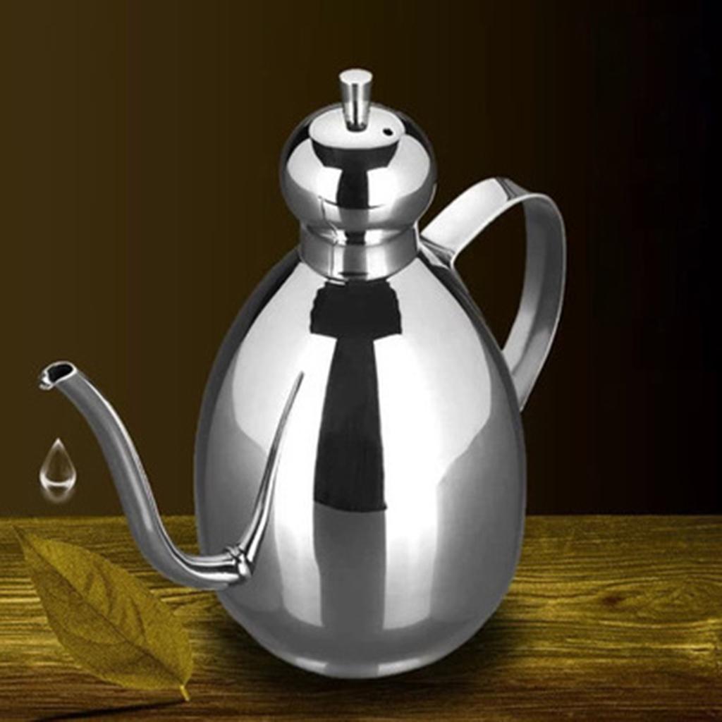 2PCS Stainless Steel 0.35L Olive Oil Drizzler Cruet / Bottle / Dispenser