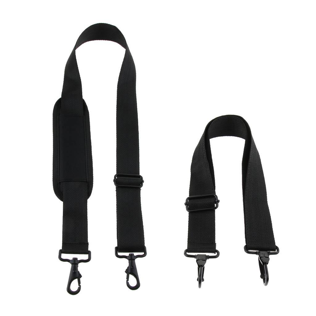 2pcs Acoustic Electric Guitar Bass Case Bag Adjustable Shoulder Strap Belt