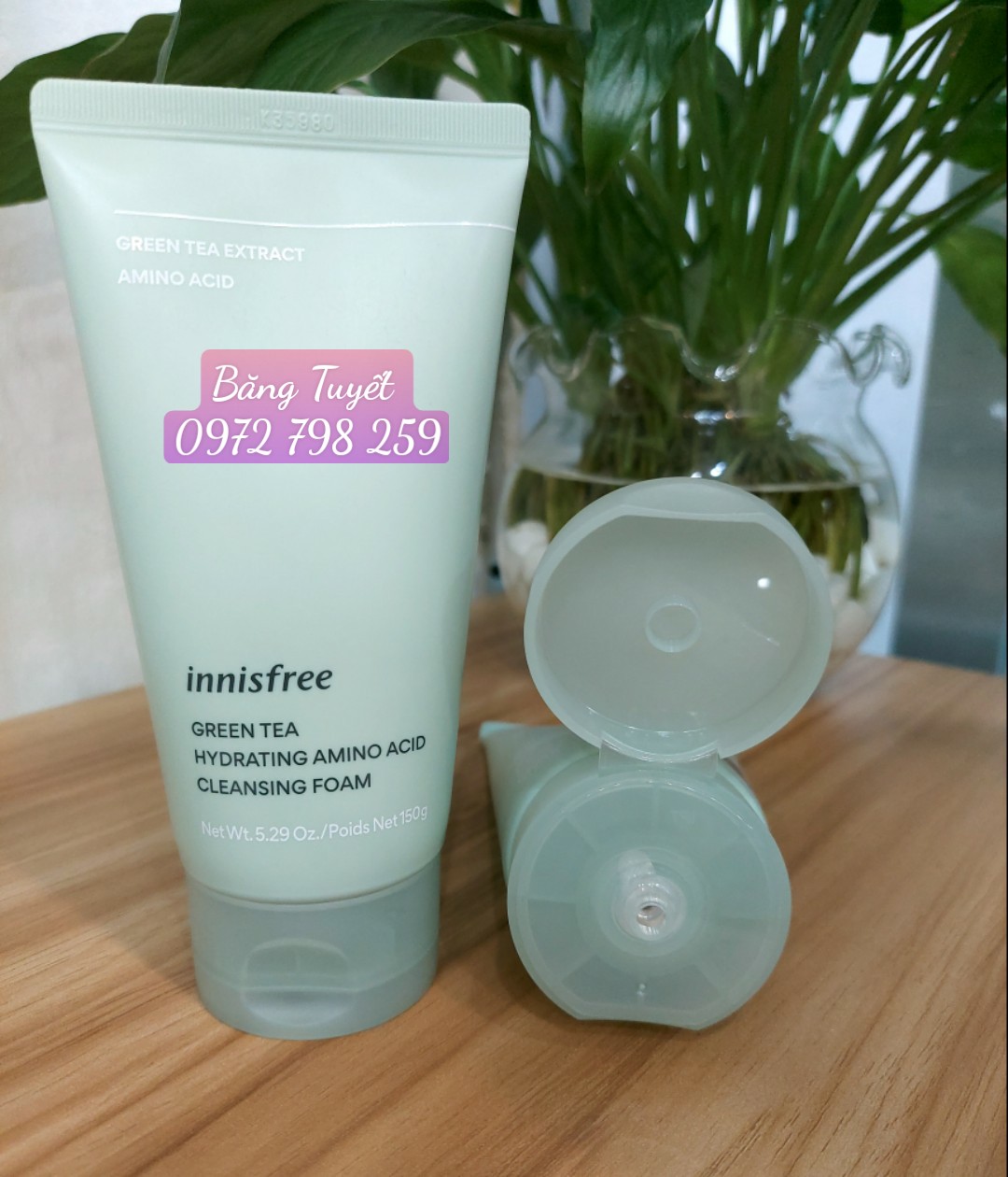 Sữa rửa mặt trà xanh Innisfree Chuẩn Hàn Quốc mẫu mới 2022