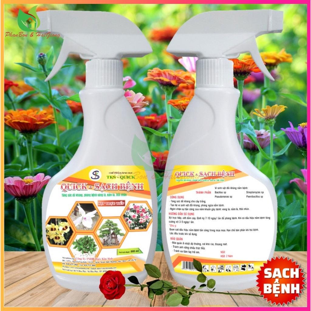 Chế Phẩm Sinh Học 500ml Ngăn Ngừa Và Trừ Bệnh Vàng Lá, Thối Nhũn, Nấm Lá trên Hoa Lan, Hồng, Cây Cảnh Dạng Xịt An Toàn