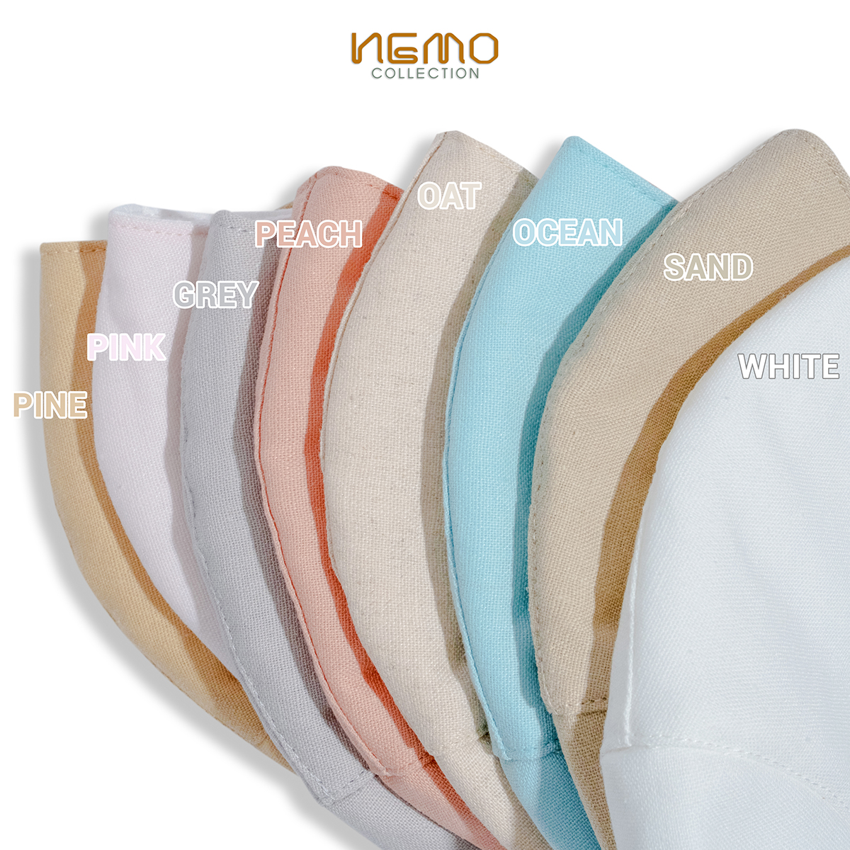 KHẨU TRANG LINEN 5D NEMO, CHE NẮNG VÙNG MÁ, LỌC KHUẨN, LỌC BỤI, TÔNG MÀU THỜI TRANG - KTMF