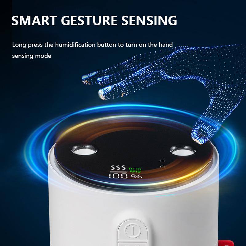 800ML Đôi Xịt Phun Sương Tạo Độ Ẩm Siêu Âm Thông Minh Tay Cảm Ứng Tinh Máy Khuếch Tán Tinh Dầu LED Phun Sương Tạo Máy Tạo Độ Ẩm Không Khí
