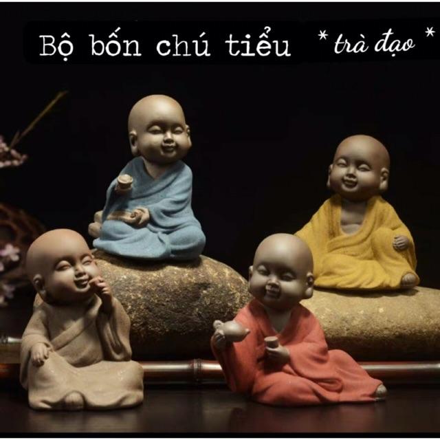 Bộ 04 chú tiểu trà đạo