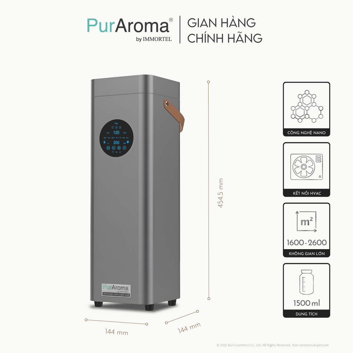 Máy Khuếch Tán Công Nghiệp PurAroma PRO T - Công Nghệ Phun Sương Lạnh Nano Siêu Mịn