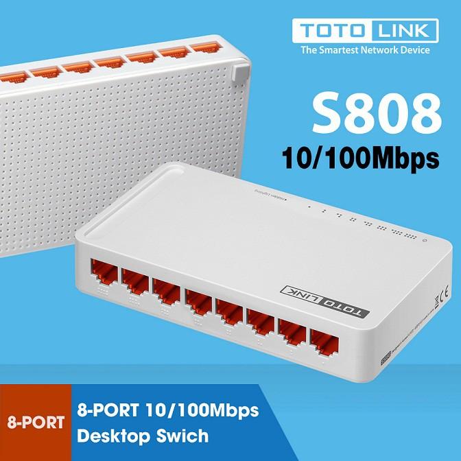 Cổng Chia Mạng 8 ports 10/100Mbps Switch Totolink S808 hàng chính hãng