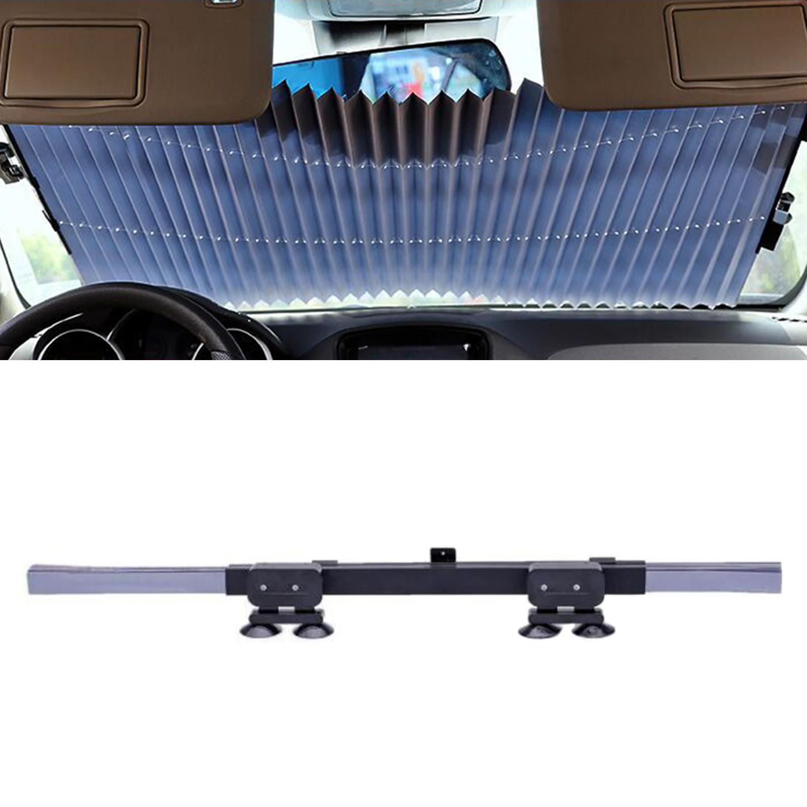 Car Windshield Sun Shade Cover Curtain Sun Shield Fit for Large Vehicles with Suction Cup