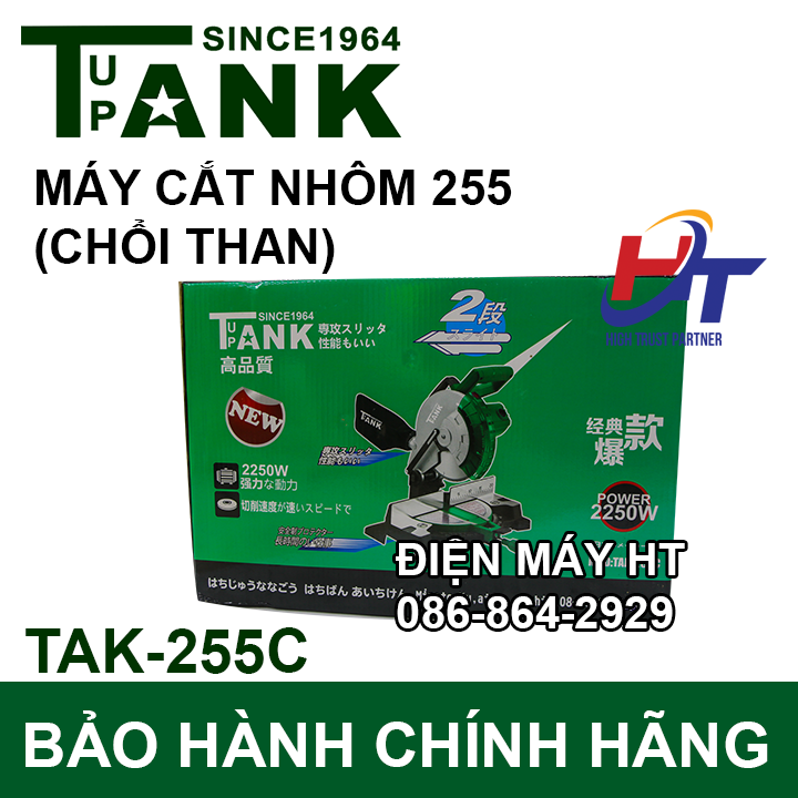 Máy cắt nhôm TANK TAK-255C ,Lưỡi 255, máy chạy motor