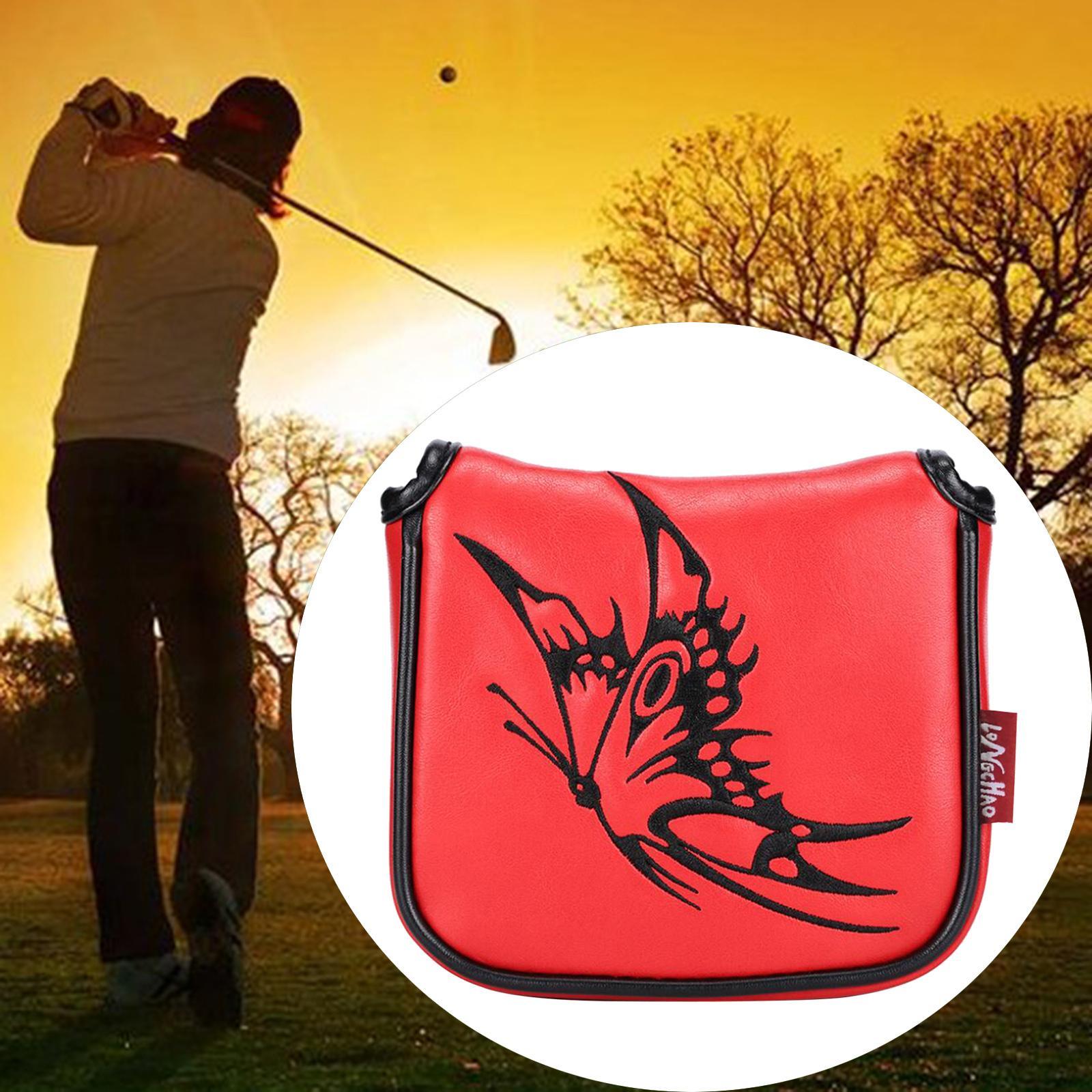 2PCS Universal Golf Mallet Putter Covers Headcover Magnetic Closure Guard
