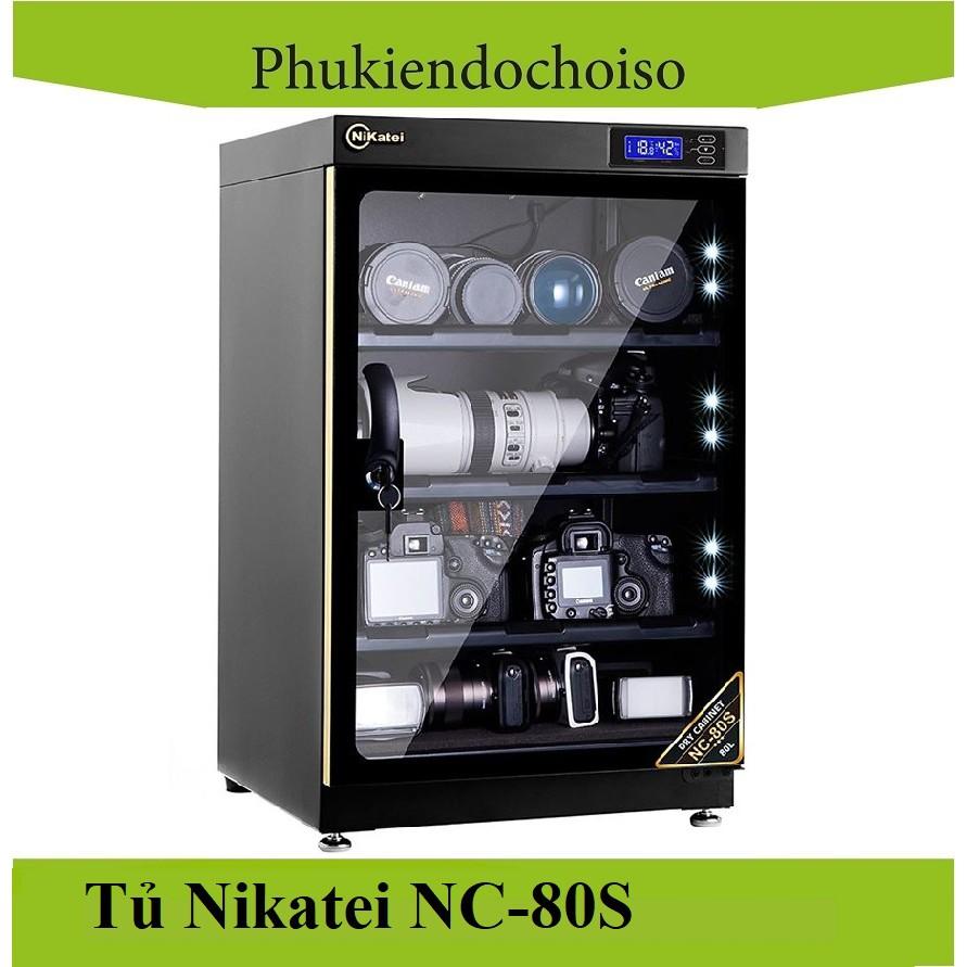 Tủ chống ẩm Nikatei NC-80S- Gold (Dung tích 80 lít)-China . Tặng 01 bộ vệ sinh máy ảnh 8 in 1