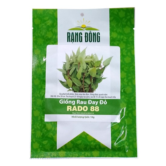 Hạt Giống Rau Đay Đỏ Chịu Nhiệt Tốt Rạng Đông Gói 20Gram