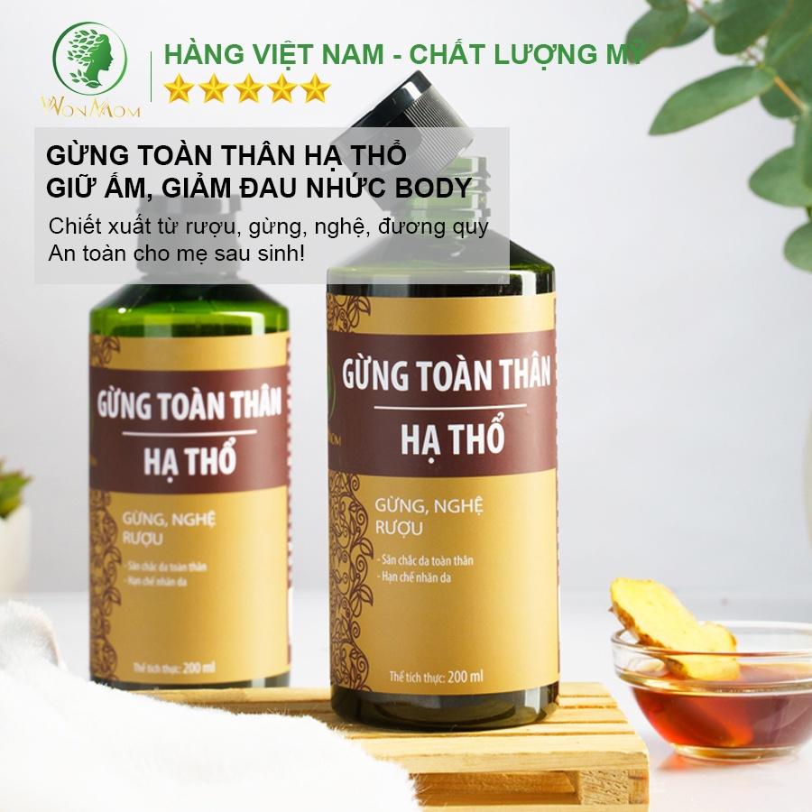 Bộ ở cữ siêu tiết kiệm Wonmom loại 2 ( Dưỡng da mặt - body - giảm eo - xông hơi - lợi sữa )