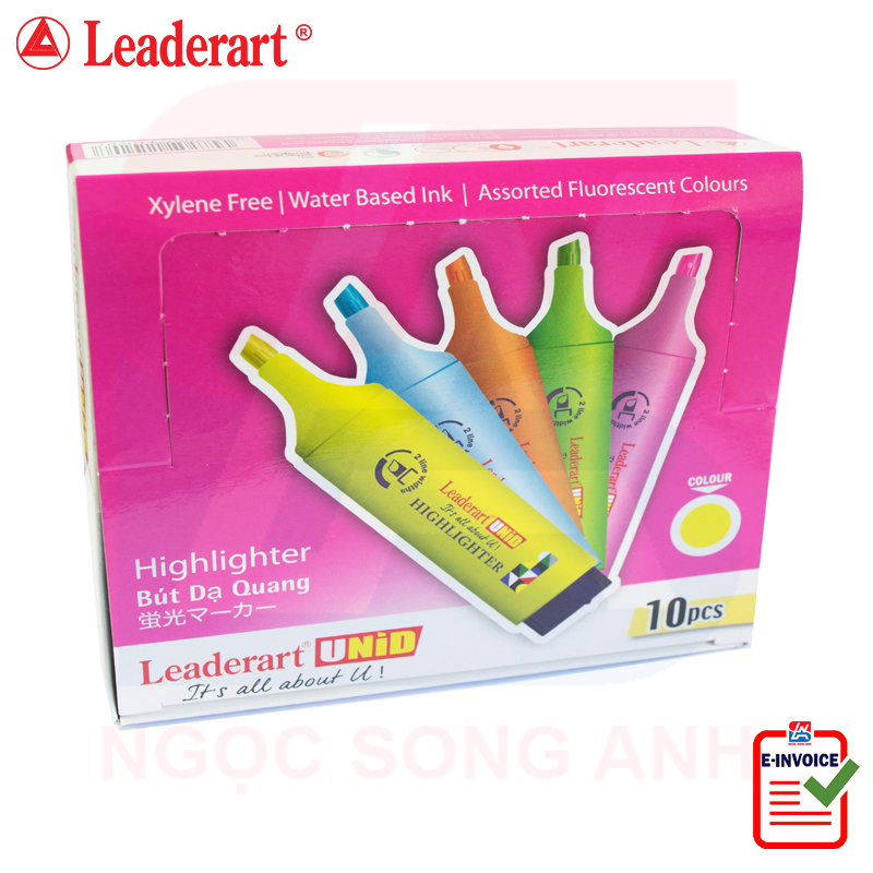 Bút dạ quang Leaderart 101HL- Hộp 10 chiếc