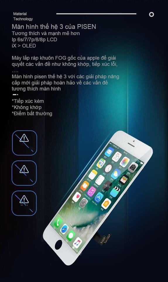 Màn hình LCD Pisen TC-FOG -I8Plus ( Version 1.5 Iphone 8Plus ) _ Hàng chính hãng