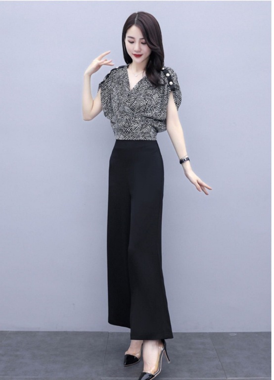 Set bộ áo bi quần ống rộng sang chảnh NT4510