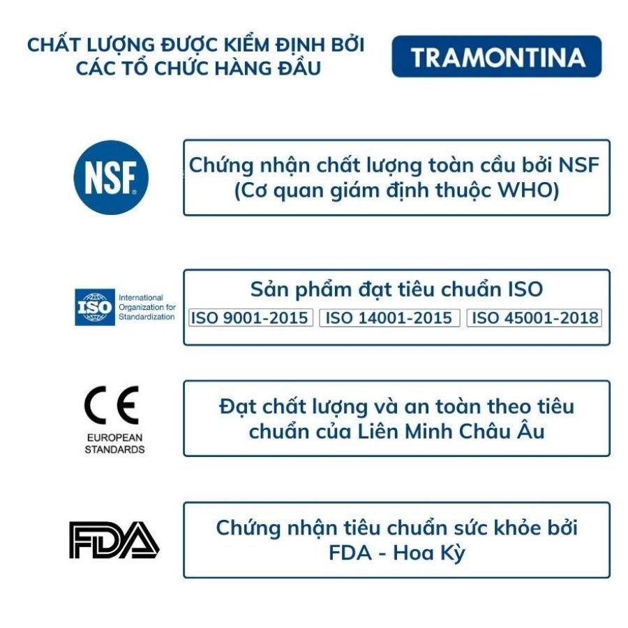 Combo 2 Thìa Dĩa Gồm 1 Bộ 6 Món Thìa Cafe và 1 Bộ 6 Món Dĩa TRAMONTINA Chất Liệu Thép Không Gỉ Sản Xuất Tại BRAZIL - Hàng Chính Hãng