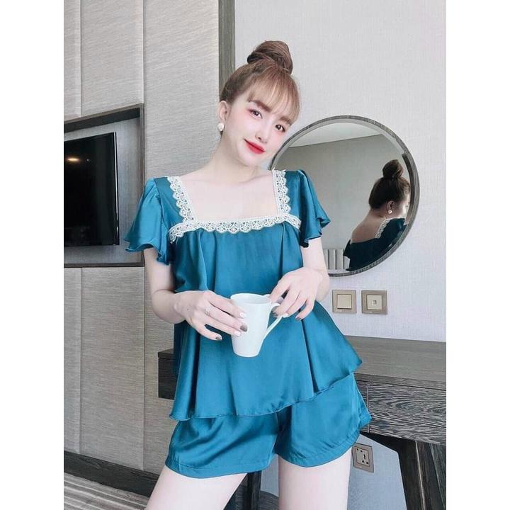 Đồ bộ đùi nữ mặc nhà, bộ cánh tiên phối ren dễ mặc- Phuongaliceshop