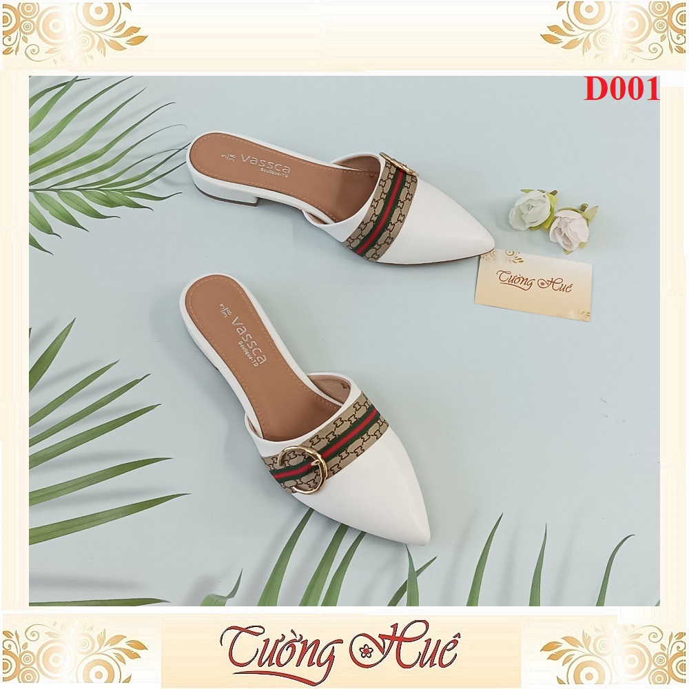 Dép Sục Đế Bệt Mũi Nhọn Khóa Cài C - D001