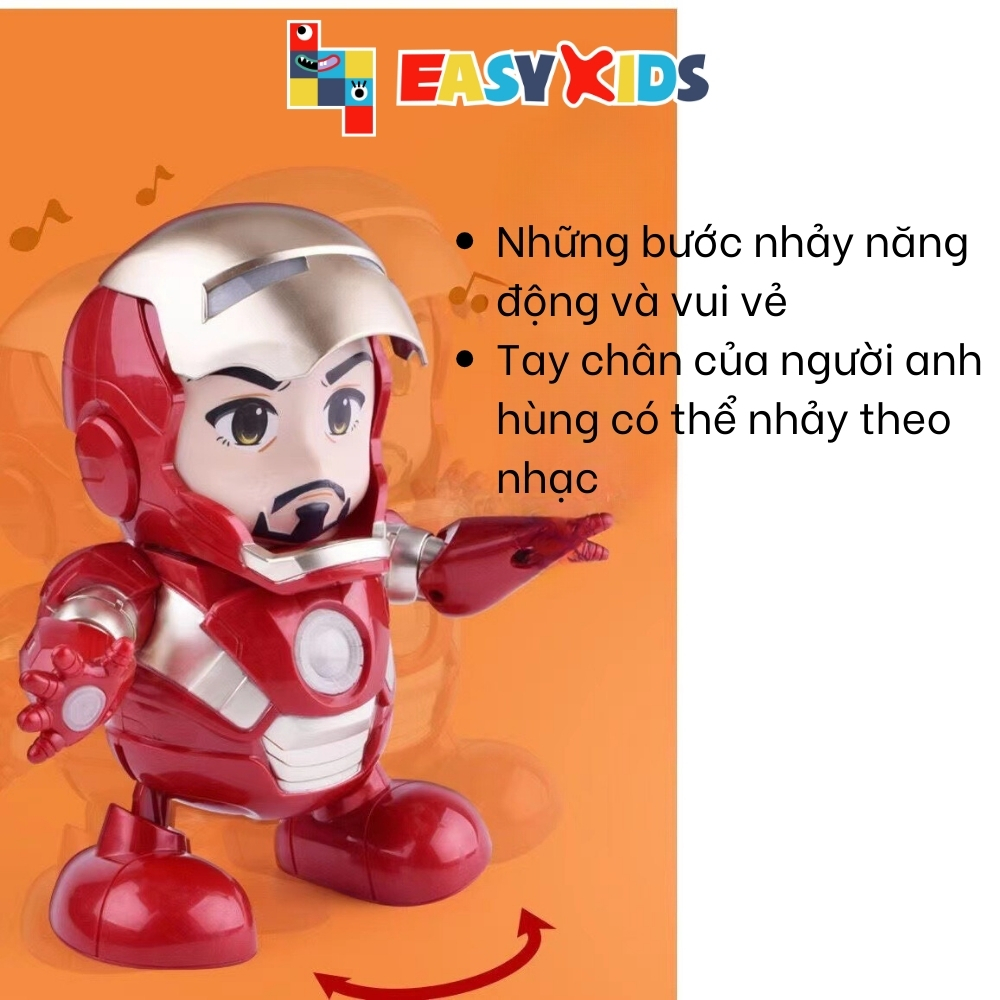 Robot Nhảy Múa Iron Man Người Sắt Đồ Chơi Siêu Nhân Robot Nhảy Múa Dance Hero