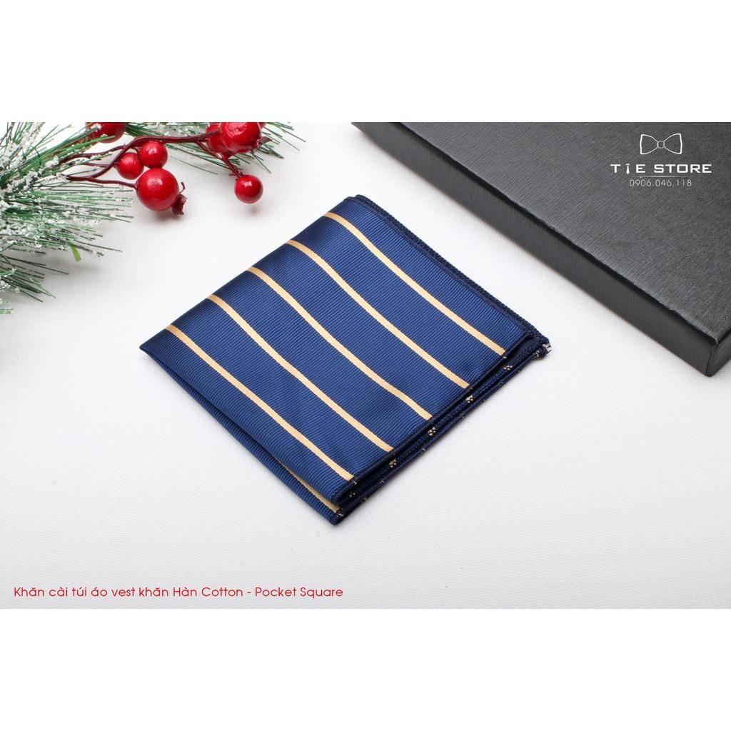Khăn Cài Túi Áo Vest - Pocket Square, phụ kiện lịch lãm, nhiều mẫu kẻ