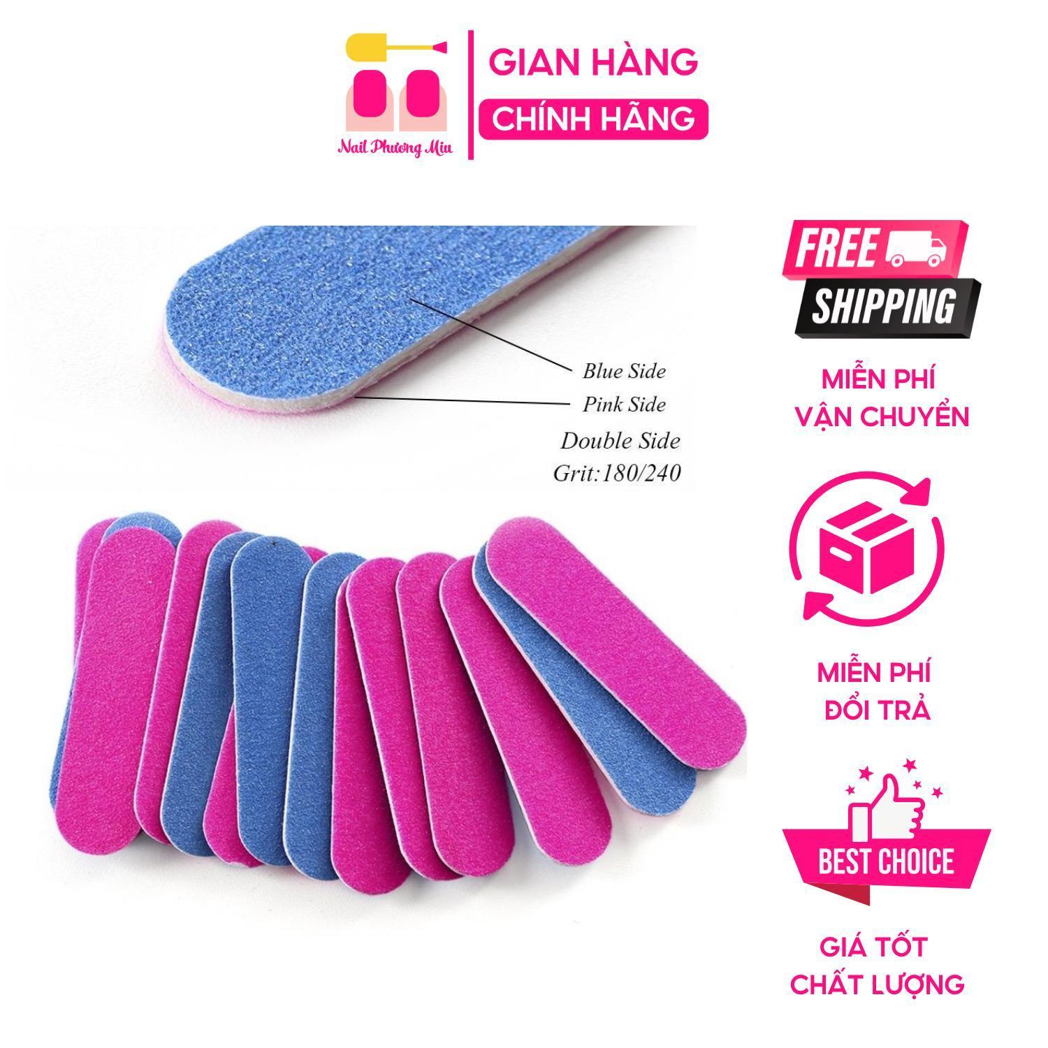 Set 100 Dũa Móng Tay Mini Cao Cấp, Thiết Kế Nhỏ Gọn, Bền, Độ Nhám 150/150, Tiện Dụng Cho Thợ Làm Nail Tạo Form Móng